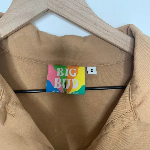 Big Bud Press Camel Brown Polo Shirt Cotton Short Sleeve Top Womens Small - Image 9