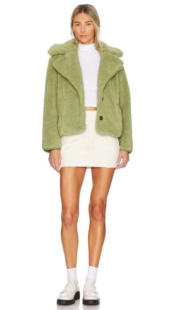 FREE PEOPLE Joplin Cozy Jacket in Sweet Pistachio Size X-Small - Image 9