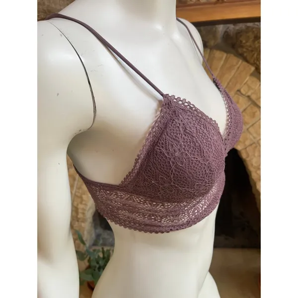 Victoria's Secret Purple Lace Padded Bralette Women’s Size Medium - Image 3