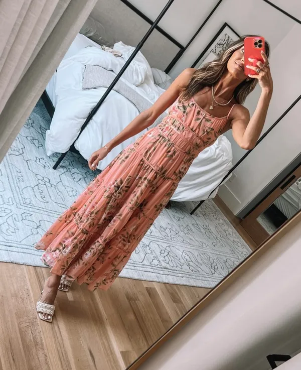 Lost + Wander Pink Ruffle Dress - Image 3