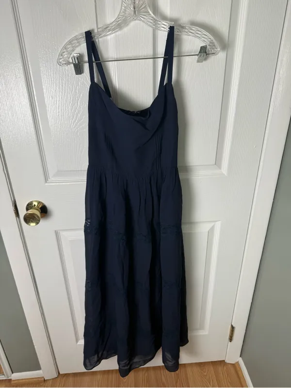 Reformation Dina Dress in Navy 6 - Image 2