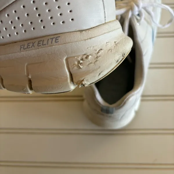 Skechers Flex‎ Elite Sneakers Size 9 Womens White Leather Walking Shoes 11798EW - Image 5