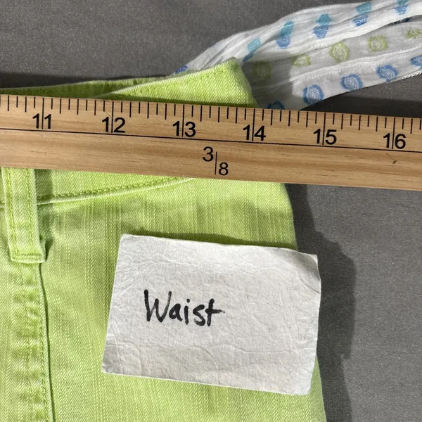 Christopher & Banks Skirt Size 6 Dopamine Lime Green A-line Midi Stretch Denim - Image 8