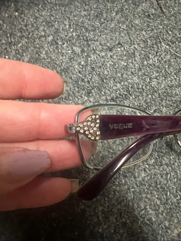Vintage Vogue Olive Green eye glasses retro frame only - Image 10