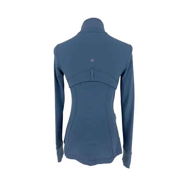 Lululemon Define‎ Jacket Nulu Washed Denim Blue Size 4 - Image 8