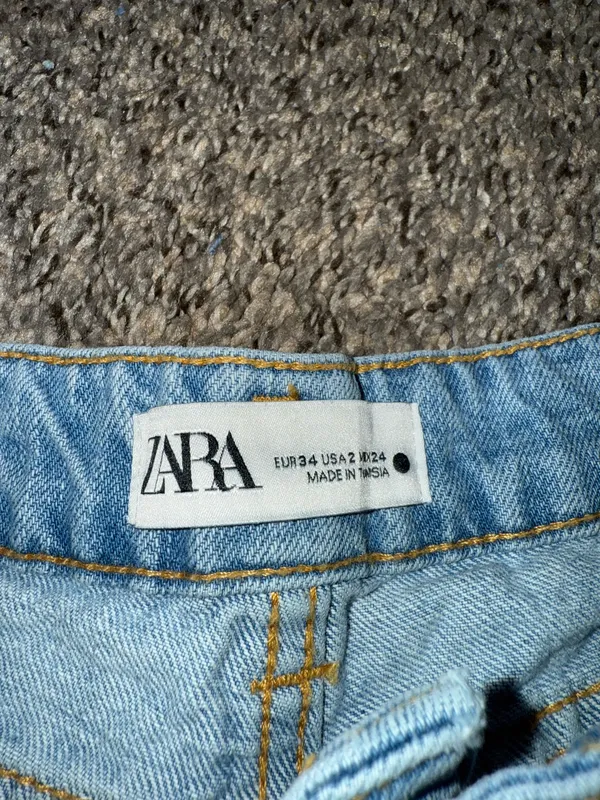 ZARA Blue Jean Skirt Mini - Image 2