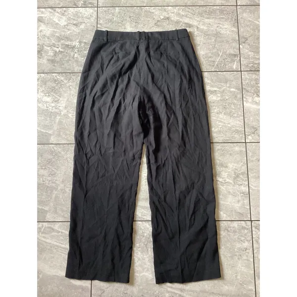 J.Crew Black Linen Blend Wide Leg Trousers Pants BY754 Womens 6 - Image 9