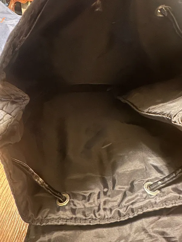 Yankee Candle Small Black Adjustable Quilted Backpack with Drawstring and Pocket - Image 6