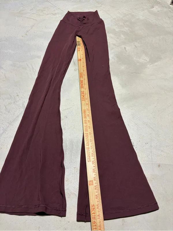 Aerie offline real me flare High-Waist Yoga Pants leggings Burgundy XXS - Image 2