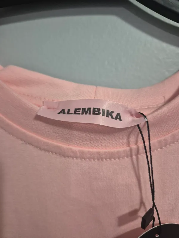 Alembika Women Laganlook art to wear bohemian pink “for Women” Tee - One Size - Image 4