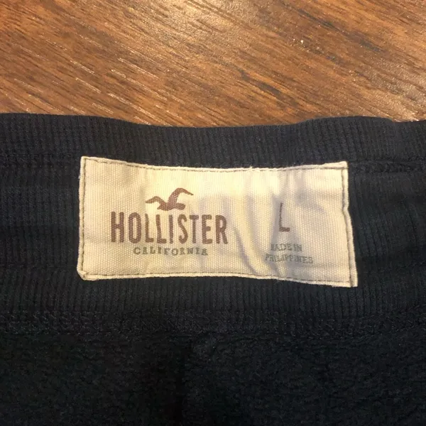 Y2K 2000s Hollister Southern California Mini Micro Sweat Shorts Navy Blue Large - Image 3