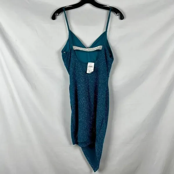 New! NWT Windsor Glimmer Girl Glitter Knit Mini Dress Medium - Image 3