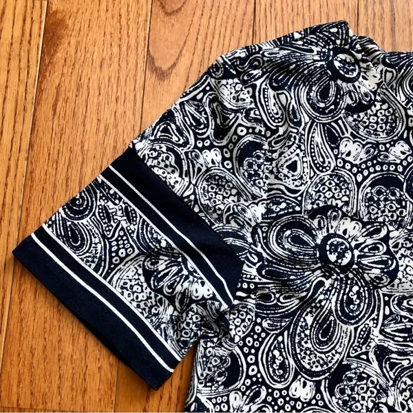Michael Kors Paisley Print Casual Light Blue T-shirt Dress Women's Size S NWT - Image 5