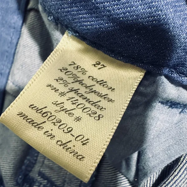 HARPER Blue Chambray‎ Button Fly Shorts Size 27 - Image 4