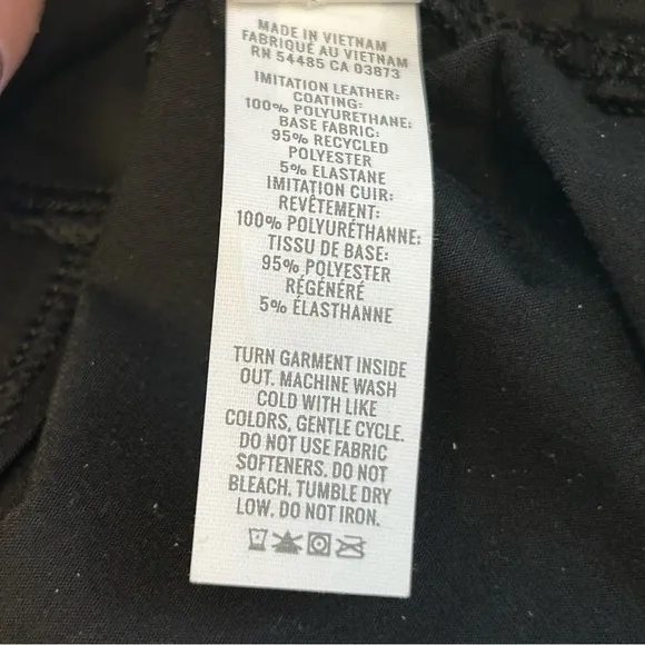 Offline by Aerie Womens M Real Luxe Black Hi-Rise Faux Leather‎ Leggings Stretch - Image 10
