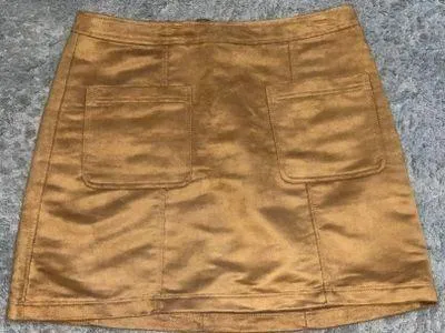 Light Tan Suede Skirt - Image 2