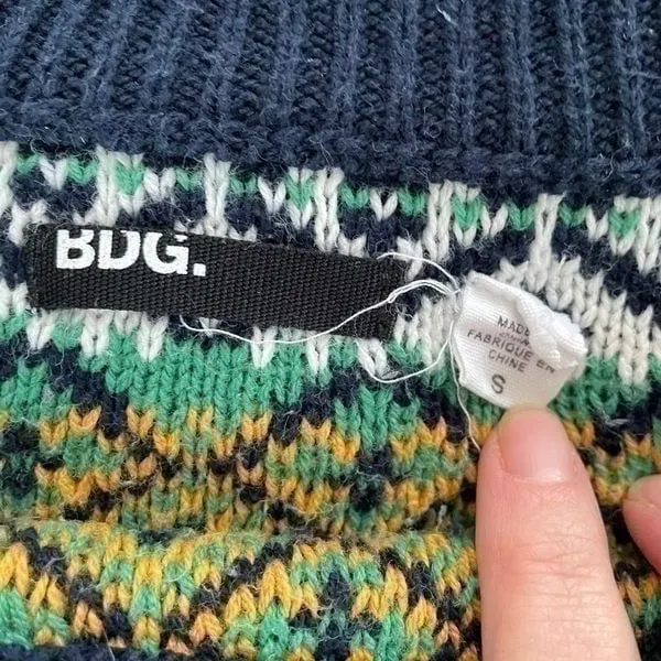 Urban Outfitters BDG Nordic Fair Isle Crop Sweater S - Image 6