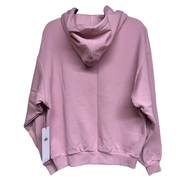Alo Yoga Accolade Hoodie‎ Sweatshirt Ballet Pink Unisex Size Small - Image 2