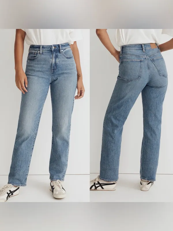 Madewell The Curvy ‘90s Straight Jean in Enmore Wash Size 25 Medium Vintage Wash - Image 2