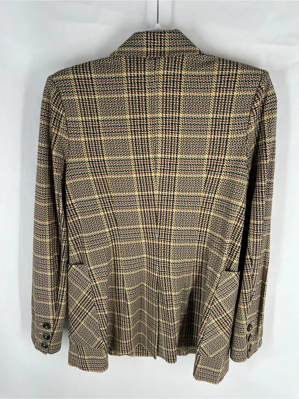Cabi Pastime Plaid Jacket Blazer Style #3548 Brown Multi Size 4 - Image 10