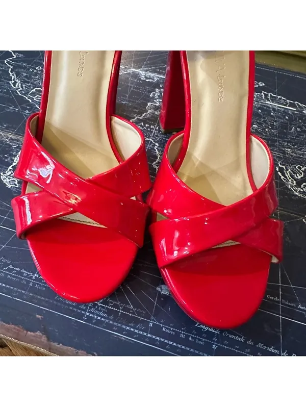 Wild Dive Red Ankle‑Strap Chunky Heels – Size 8 - Image 7