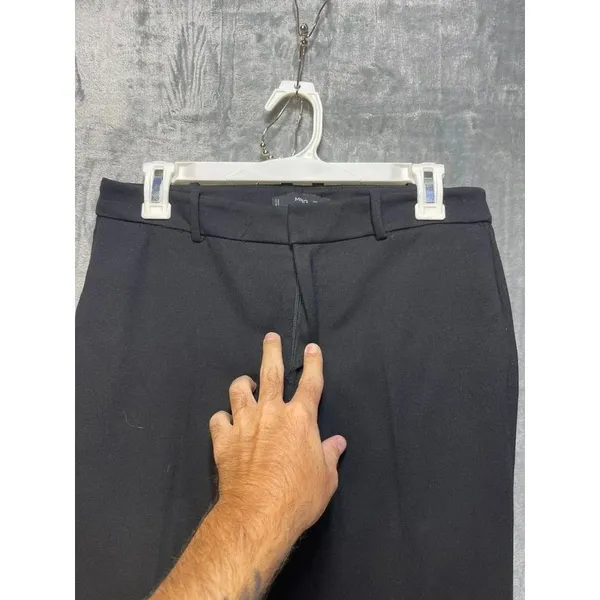 MNG Mango Women's Black Straight Leg Dress Pants Trousers Size 10 - Image 3