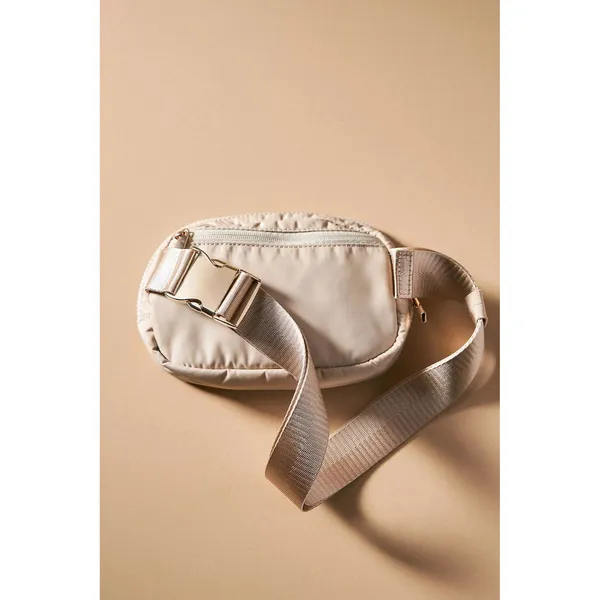 Anthropologie NWT Tan Nylon Crossbody Adjustable Sling Belt Bag - Image 3