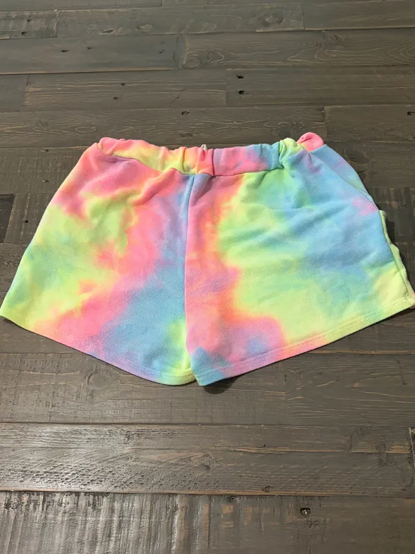 BIBI Women’s Small Tie Dye Two Piece Lounge Set Top & Shorts - Image 4