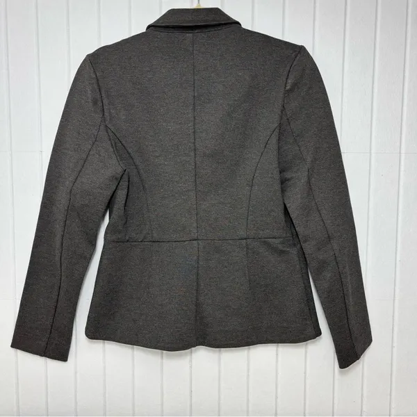 Quince Dark Gray Blazer Notch Collar Long‎ Sleeve Hook and Eye Work Size S - Image 4