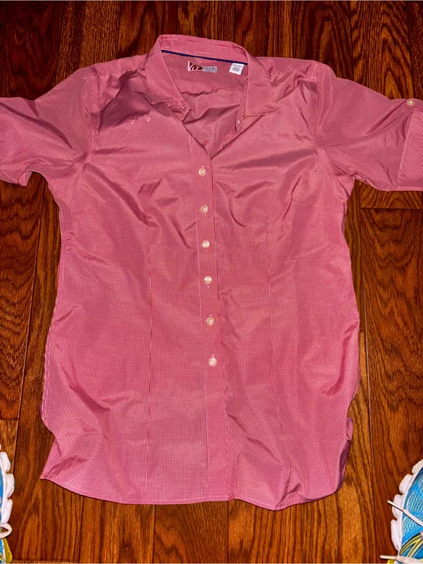 Chik-Fil-A Shirt Womens Large Button Up Employee Uniform Workwear size med - Image 3