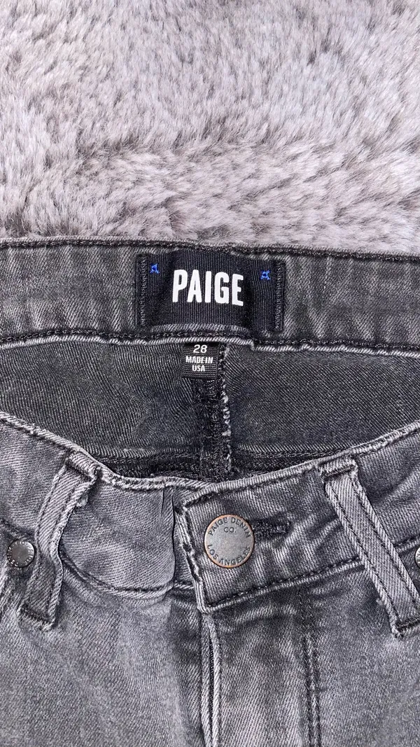 Paige Dark Grey Women’s Skinny Jeans 28 - Image 2