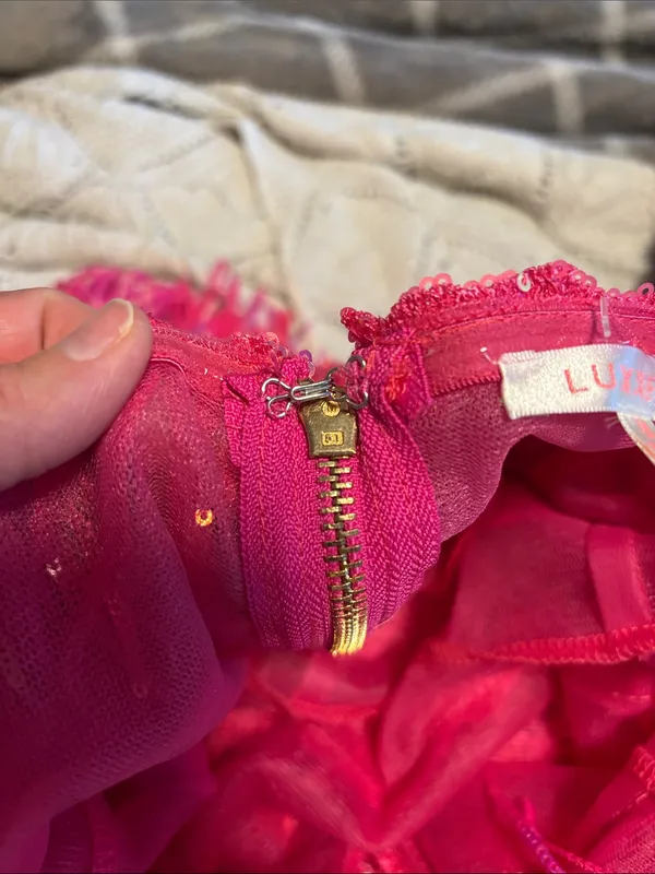 Luxxel Bright Pink Fringe Sequin Maxi Dress - Image 8