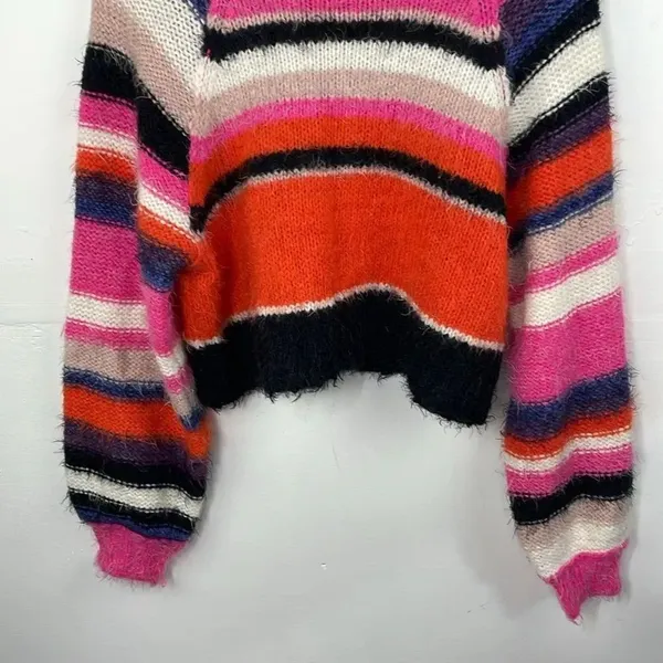 Free People Snowbird Sweater Multicolored Stripes size XS - Image 3