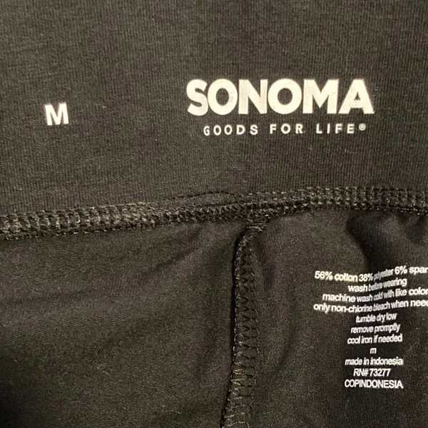 Sonoma‎ Goods For Life Womens Black Everyday Leggings Mid Rise Slim Fit Size M - Image 3
