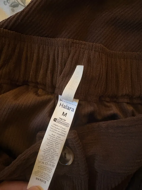  Halara Corduroy Pants in Dark Brown - Image 3
