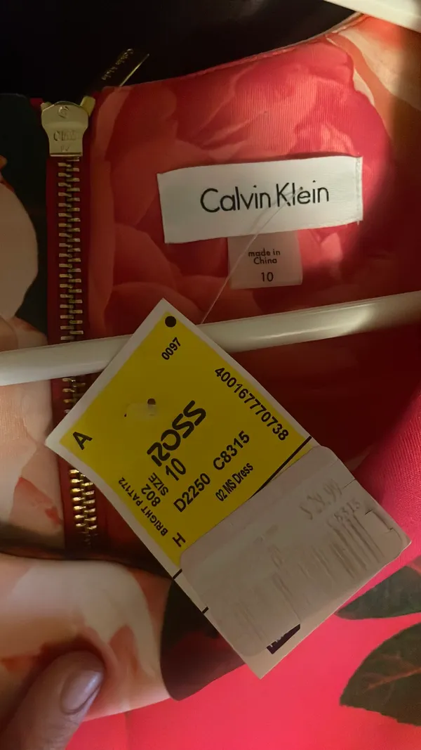 Calvin Klein Pink Floral Dress - Image 3