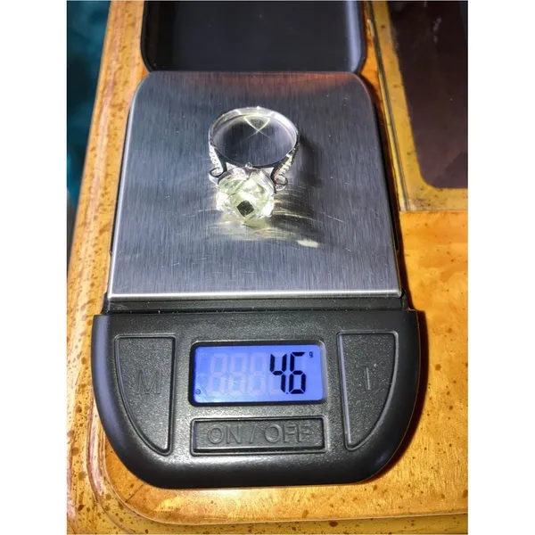 Natural Prasiolite Green Amethyst Sterling Silver Ring Size 9 - Image 7