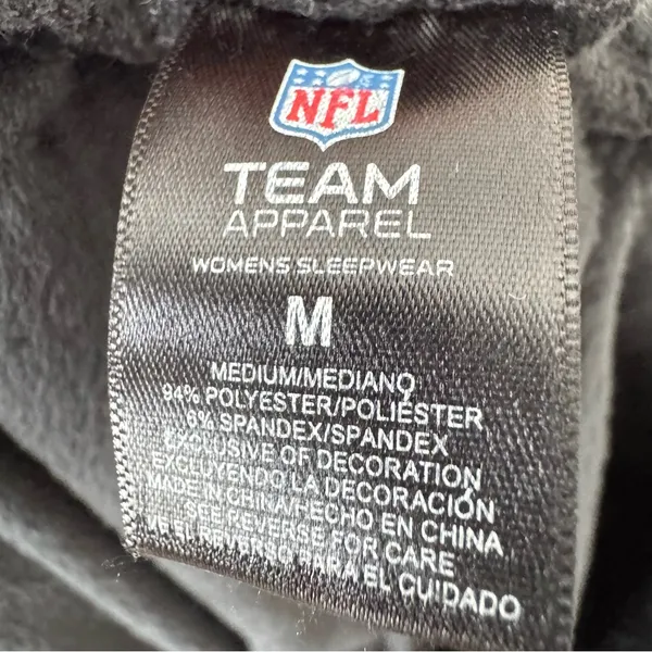 NFL Carolina Panthers Velour‎ Elastic Waist Medium Women Jogger Pants Bla… - Image 5