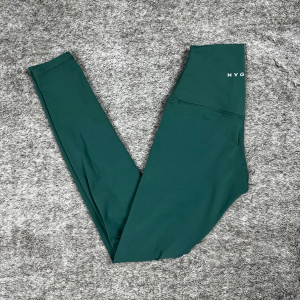 NVGTN Solid Seamless Leggings Women's XS Emerald Green - Image 2