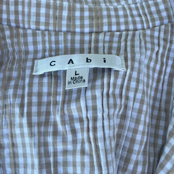 Retro cream and white striped blazer with buttons / fits sz S-L - Image 5