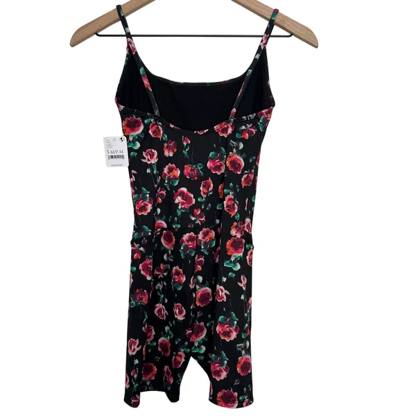 Free People FP Movement Onzie One Piece Romper Rose Black Red Size S-M New - Image 5