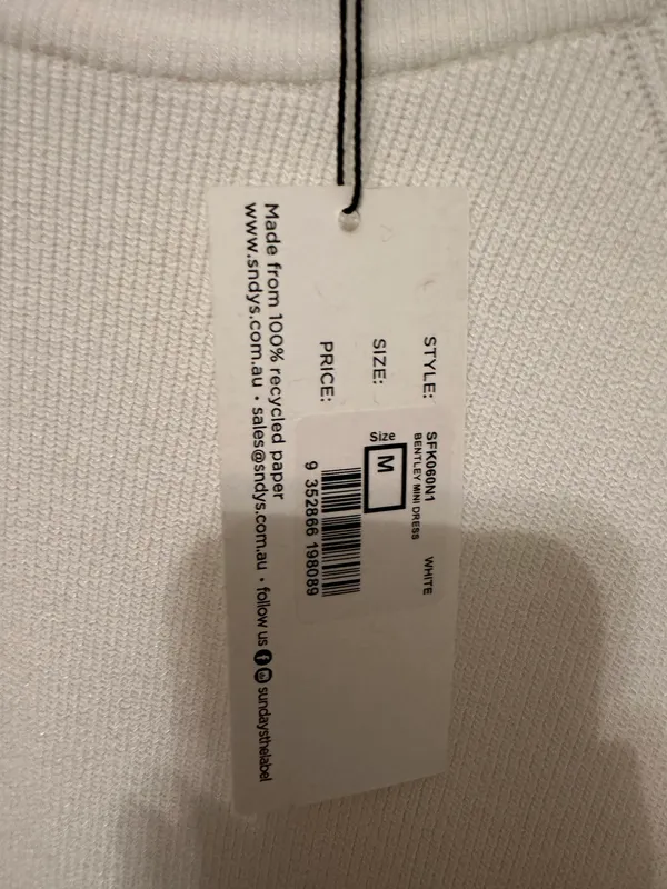 White Sweater Dress Size M - Image 4