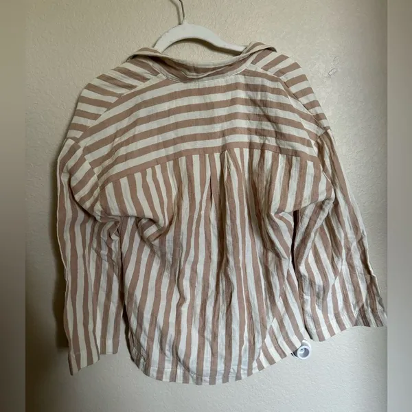 Madewell Striped Double-Gauze Oversized Pajama Shirt‎ Sz S Hyde Park Stripe NEW - Image 9