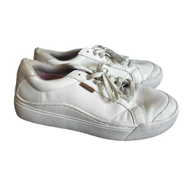 Dr. Scholl's Women's Time Off White Sneakers Size 8.5M Faux Leather - Image 3