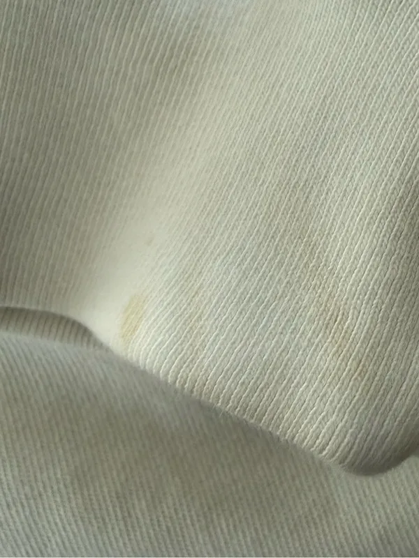 Bandier White Cropped Varsity Logo Crewneck Sweatshirt Small - Image 5