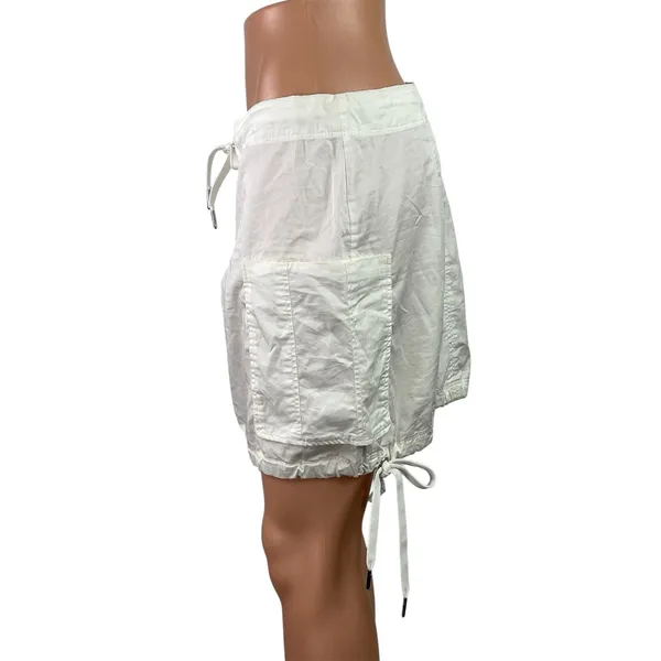 & Other Stories Women's White Tie Hem Pocket Mid Waist Pencil Mini Skirt Size M - Image 2