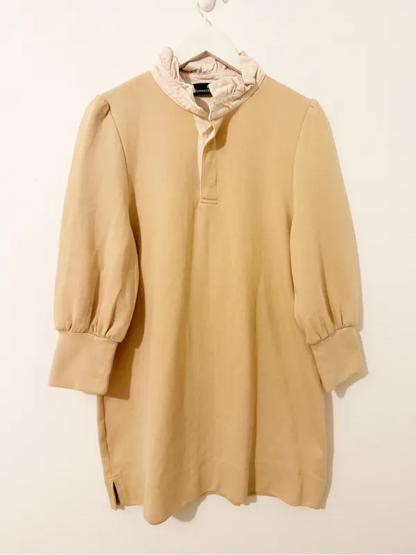 Pomander Place By Tuckernuck Charlotte French Terry Dress Beige Tan Size Medium - Image 2