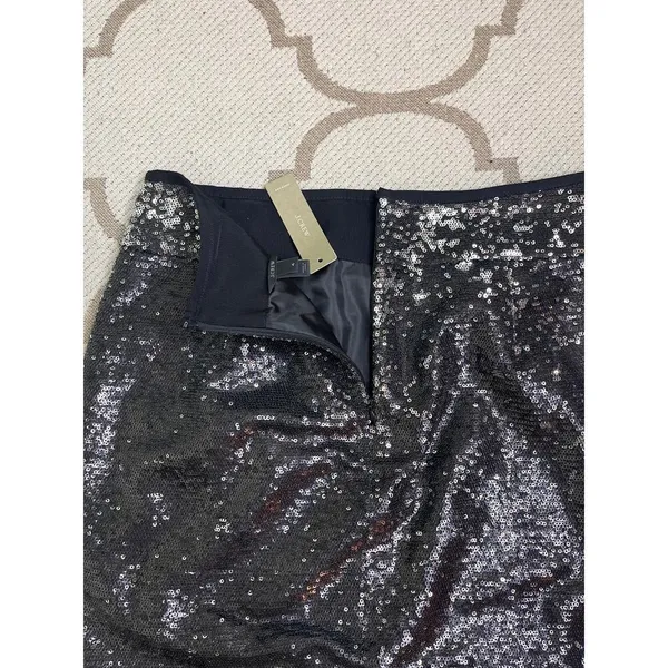 J. Crew sequin classic mini pleated front pockets skirt, size 4, 28623,MSRP $138 - Image 9