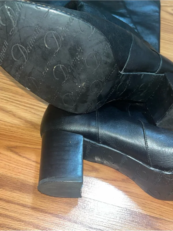 Classic Black Leather Knee - Image 7