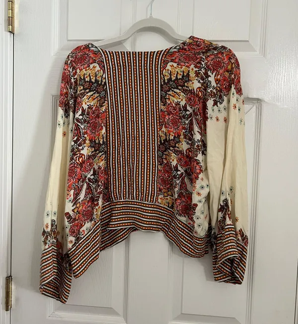 Free People Mix N Match Long Wide Sleeve Blouse - Image 6